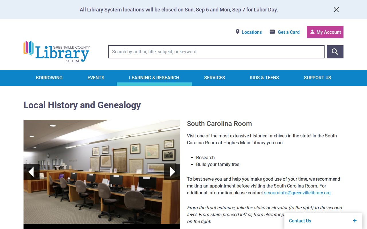 Greer city directory research at the Greenville Library South Carolina Room