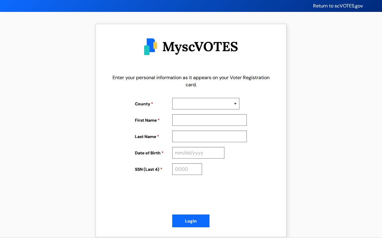 Greer residents directory MyscVOTES voter information login
