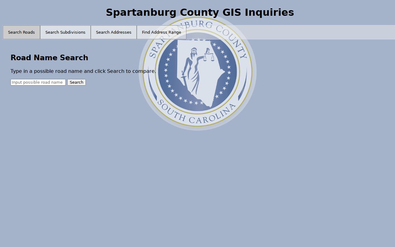 Greer neighbors Spartanburg County road name and address search