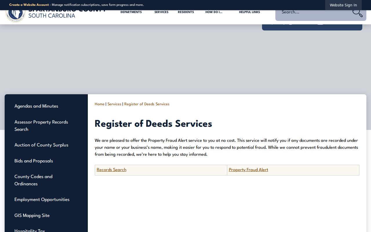 Greer previous residents Spartanburg property fraud alert service