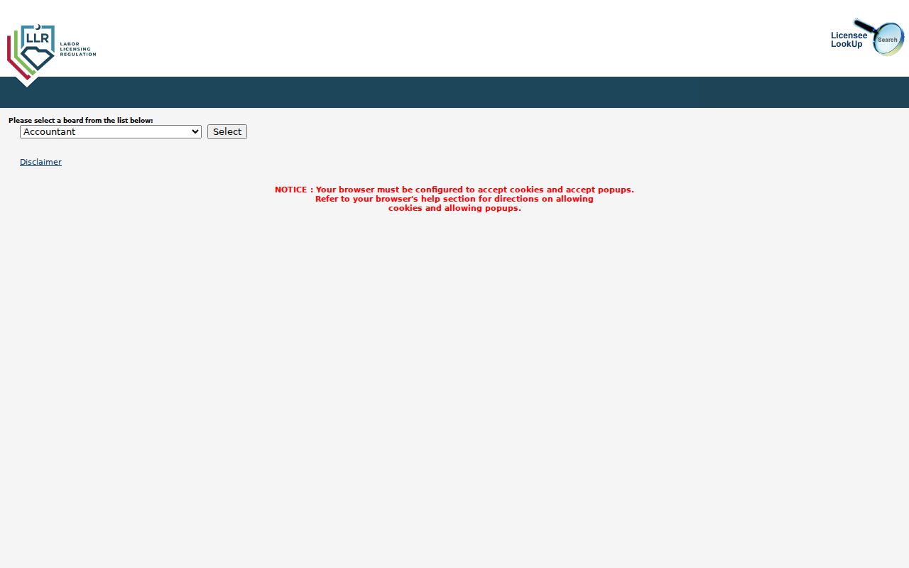 Greer resident lookup South Carolina LLR license verification