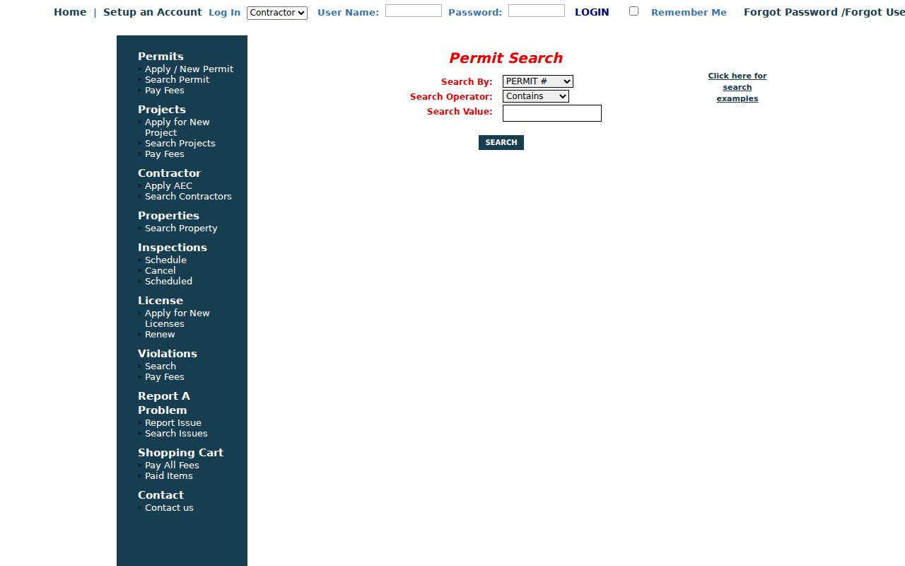 Greer street directory eTRAKiT address permit search