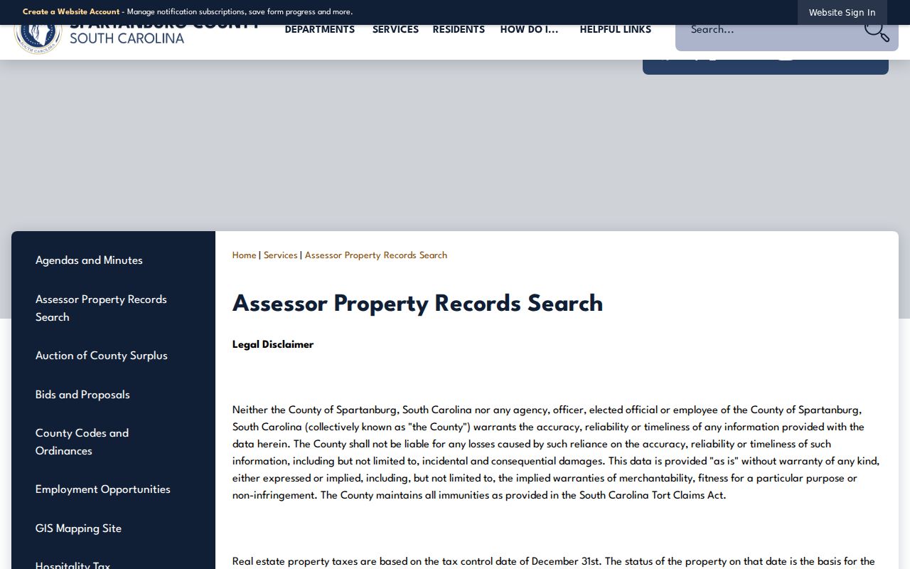Greer street directory Spartanburg County assessor property search