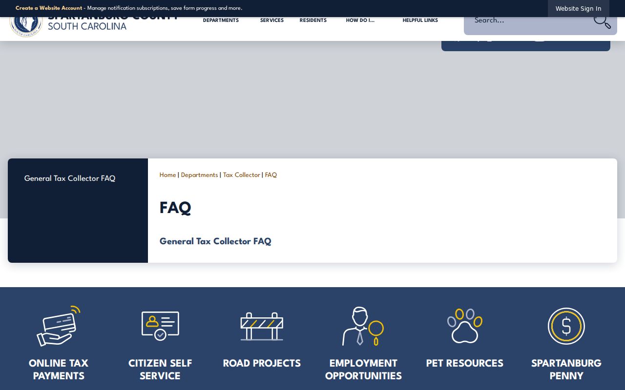 Greer street directory Spartanburg County GIS access page